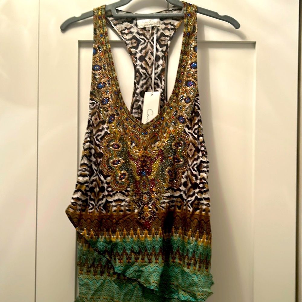 Camilla Multicolor Embellished Tank Top